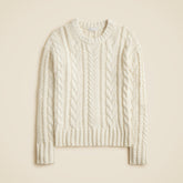 Cable-knit crewneck sweater