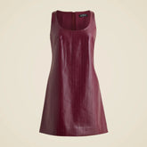 Scoopneck mini dress in faux eel-skin leather