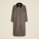 Petite long Barn Jacket™ in houndstooth wool blend