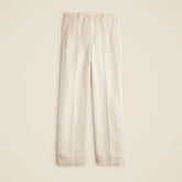 Petite wide-leg pant in linen-cupro blend