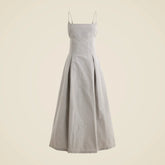 Collection pleated evening dress in taffeta