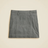 Mini skirt in glen plaid Italian gauzy wool blend