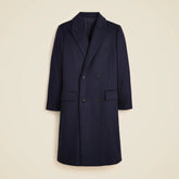 Double-breasted topcoat in English merino wool