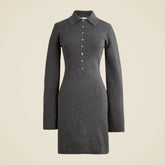 Bell-sleeve mini sweater-dress in merino wool