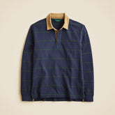 Rugby shirt with corduroy collar