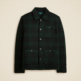 Wool-blend sherpa fleece coverall jacket