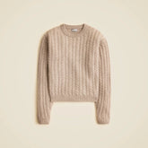 Perfect cashmere cable-knit crewneck sweater