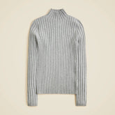 Wide-rib cashmere turtleneck sweater