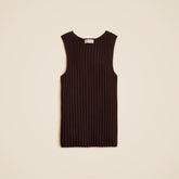 Wide-rib cashmere sweater shell