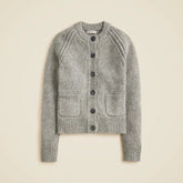 Raglan cardigan in heathered yarn