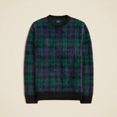 Brushed cashmere sweater in Black Watch tartan