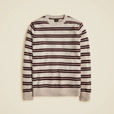 Cashmere crewneck sweater in double stripe
