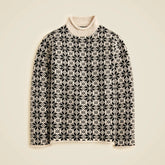 Rollneckâ„¢ sweater in snowflake jacquard lambswool