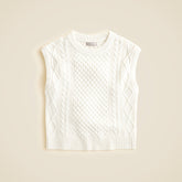 Cable-knit shell in wool blend