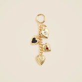 Crystal heart bag charm