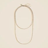 Cubic zirconia cupchain necklaces set-of-two