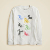 Kids' long-sleeve "Ski lodge" graphic T-shirt