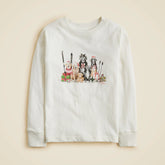 Kids' long-sleeve holiday dogs graphic T-shirt