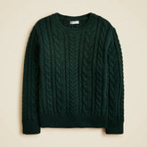 Kids' cable-knit crewneck sweater