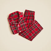 Kids' flannel pajama set in Good Tidings plaid