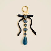 Crystal bow bag charm