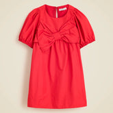 Girls' bow dress in taffeta