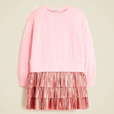 Girls' sweatshirt tiered mixy dress