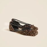 Quinn cutout ballet flats in leopard-print calf hair