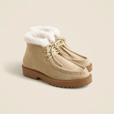 Lug-sole boots in suede