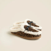 Lodge mules in leopard-print calf hair