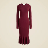 Super-stretch ruffle sweater-dress