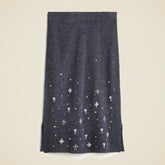 Collection wool-blend midi skirt with crystal embellishments