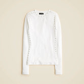 Perfect rib long-sleeve T-shirt with studs