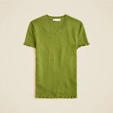 Ruffle-trim T-shirt in TENCELâ„¢-blend