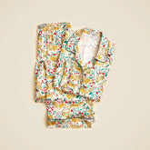Soft-shine pajama pant set in holiday jungle print