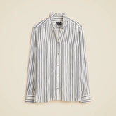 Jules ruffle-collar shirt in striped crepe de chine