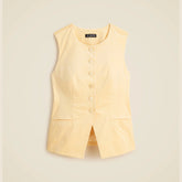 Essential cutaway vest top in velvet