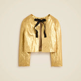 Collection lady jacket in crinkled lamé