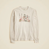 Vintage-wash cotton long-sleeve graphic T-shirt