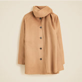 Scarf coat in drapey wool blend