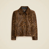 Collection lady jacket in leopard-print calf hair