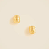 Textured huggie hoop earrings