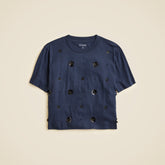 Embellished T-shirt in broken-in jersey