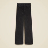 Wide-leg trouser in washed velvet