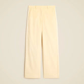Wide-leg trouser with satin stripe in washed velvet