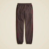 Scuba-knit jogger pant with velvet trim