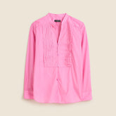 Pintuck top in cotton voile