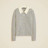 Soft rib cardigan top in stripe