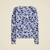 Sheer mesh cardigan top in toile print