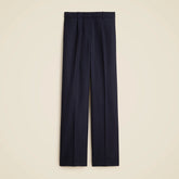 Relaxed-fit pleated pant in pinstriped wool blend